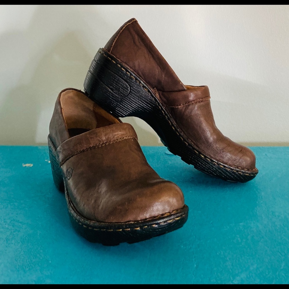 Børn Brown Leather Clogs Ladies 6